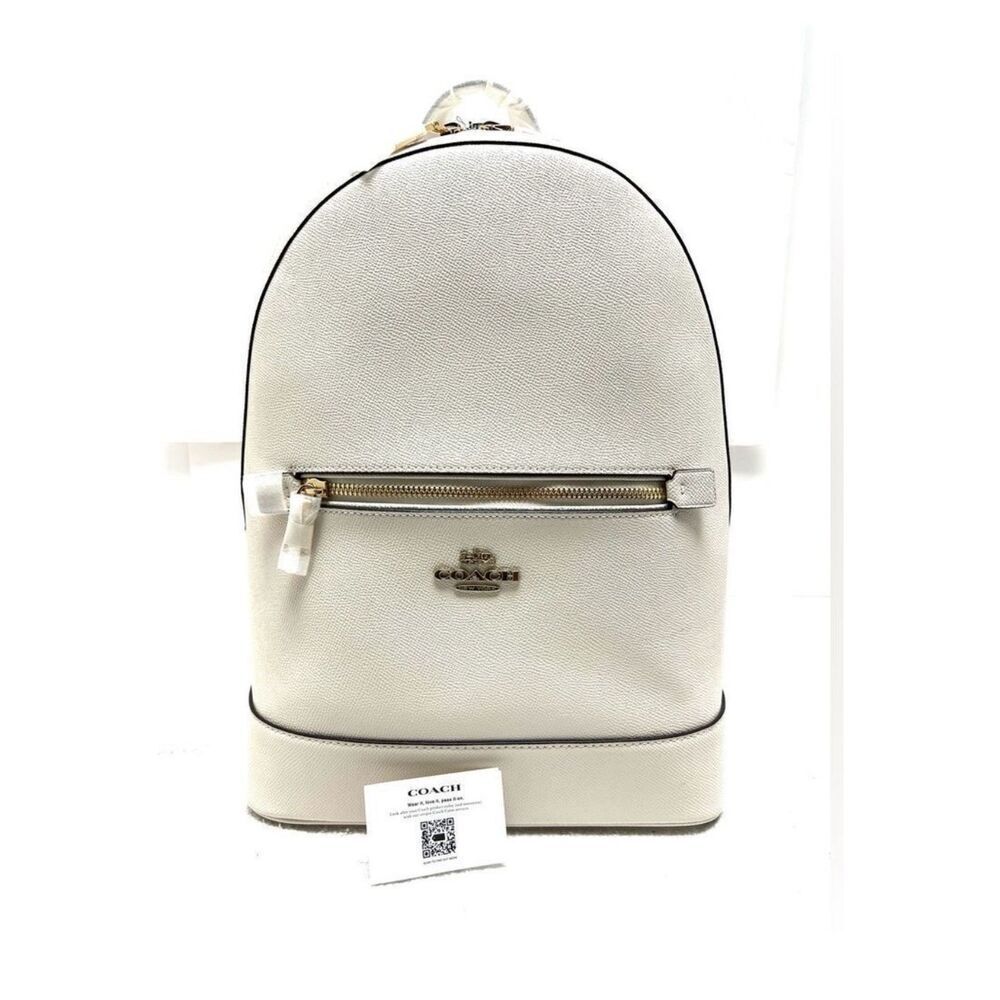 🔥🎁New! COACH Kenley Backpack Signature Canvas Chalk White Msrp:$398.00